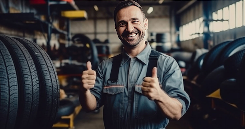 Däckbyte och däckhotell